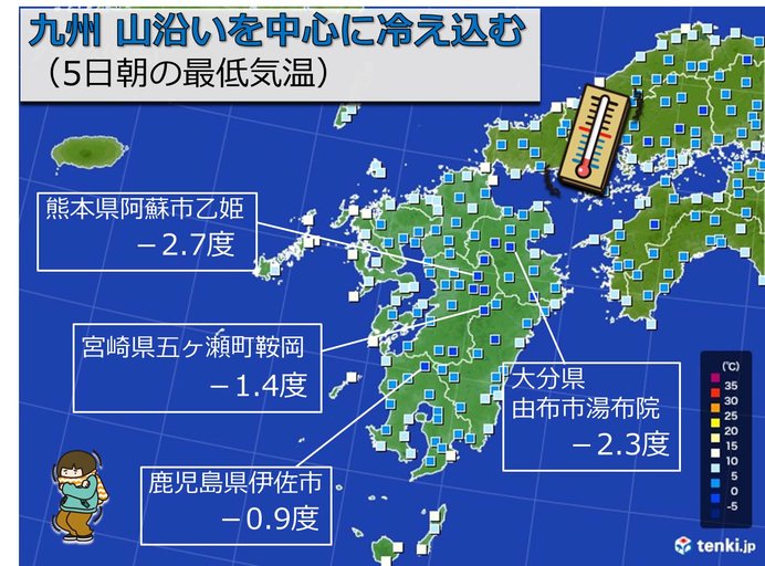 九州 週末にかけて寒さ続く 気象予報士 野間 茂彦 19年12月05日 日本気象協会 Tenki Jp