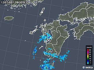 九州でジワジワと雨　この雨雲は明日にかけて関東まで