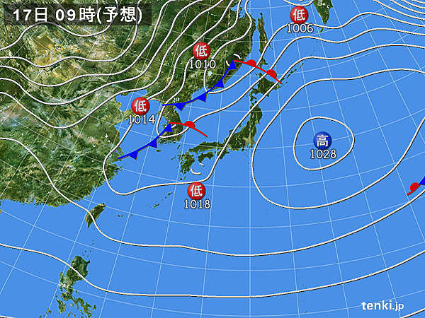 気温の上がり方が鈍く、冷たい雨に