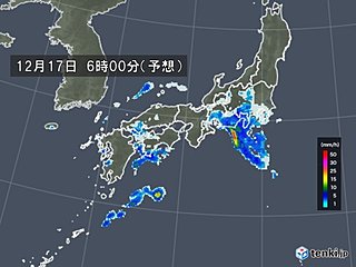 明日17日　九州から北海道で雨　11月並みの気温も