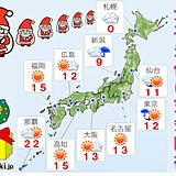 23日　太平洋側は天気回復で日差しのぬくもりも