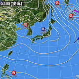 25日　九州や東北に低気圧が接近　関東は真冬の寒さ