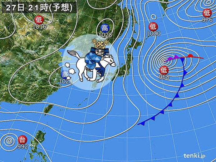 27日仕事納めは強風に注意　関東も北部山沿いは大雪