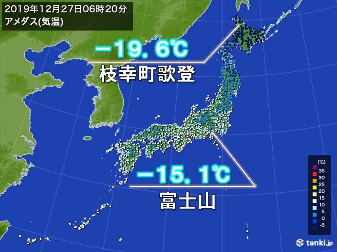 富士山頂より寒い所が