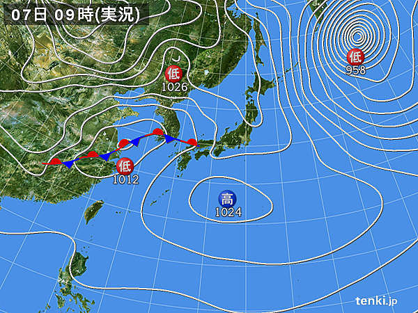 きょう7日(火)　関東地方に雨雲近づく　北部は大雪の恐れ