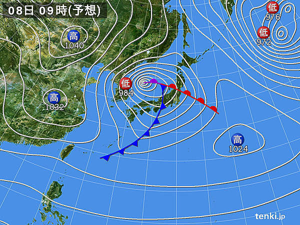 暴風に警戒　最大瞬間風速30～35メートル