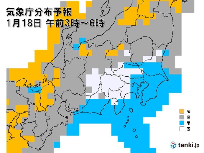 今夜から明日朝　関東甲信地方で大雪に