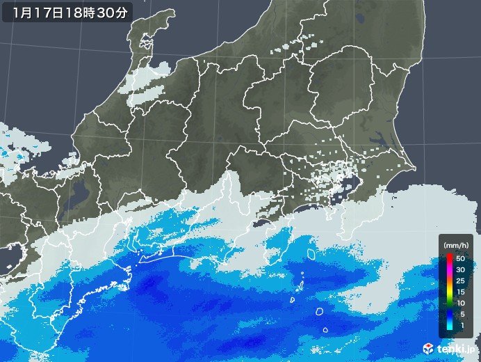 お帰り時間は東京都心でも雨