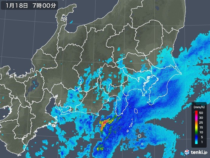 関東甲信に雨雲や雪雲　峠は雪道