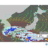 27日　太平洋側は大荒れに　関東甲信は大雪の所も