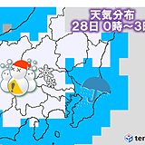 関東甲信　次第に雪に　東京23区内で積雪も