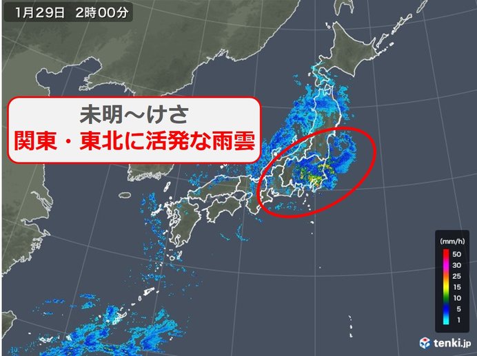 関東 東北で大雨 このあとも警戒必要 気象予報士 日直主任 年01月29日 日本気象協会 Tenki Jp