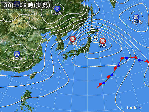 北海道や東北は暴風に警戒