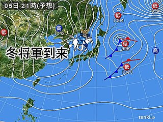 5日　冬将軍到来　日本海側は大雪に警戒