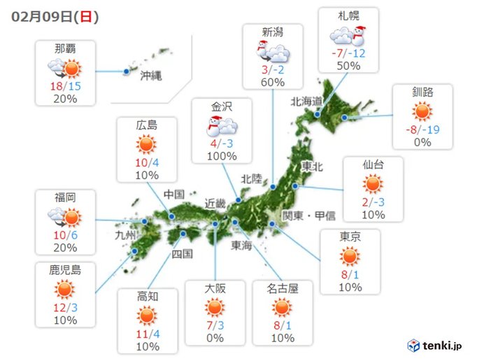 10日にかけて強い寒気が居座る　積雪さらに増加も