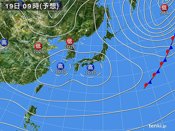 寒気退散　穏やかな晴天に