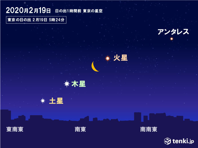 月と惑星の共演　夜明け前の空を眺めよう