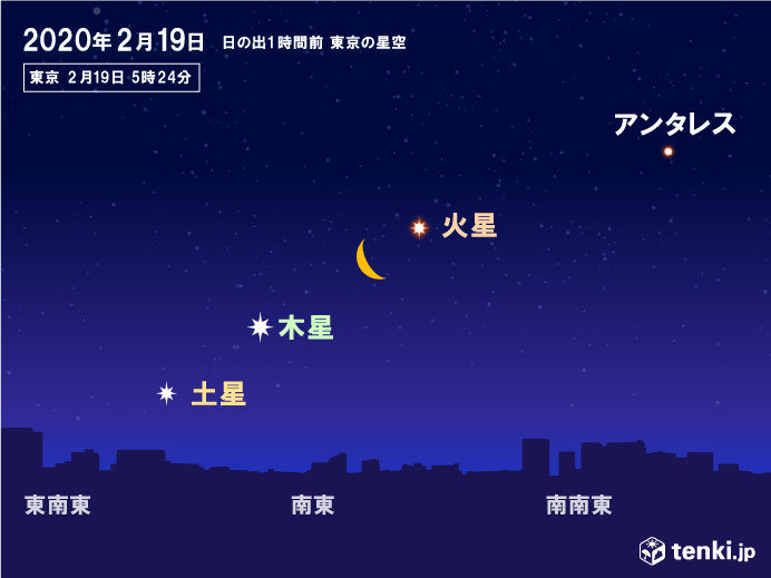 月と惑星の共演　夜明け前の空を眺めよう