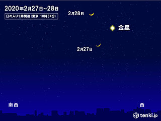 月と金星が接近 肉眼でも見られます 今夜の天気は?