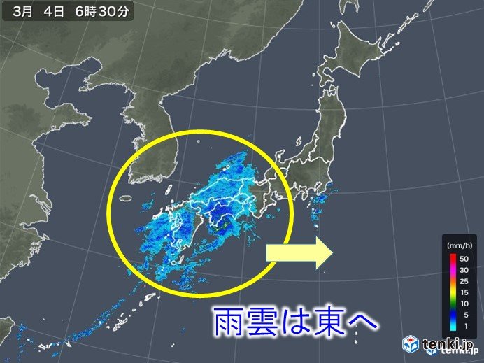 全国的に雨や雪
