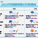 梅雨入り・明け早め　高温傾向