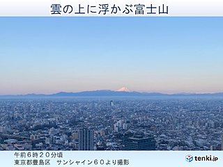 9日　花粉飛散の好条件　早くも西から天気は下り坂