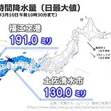 長崎や高知で3月としては記録的な雨に