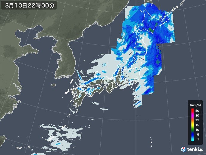 東海から関東　10日夜まで激しい雨に注意