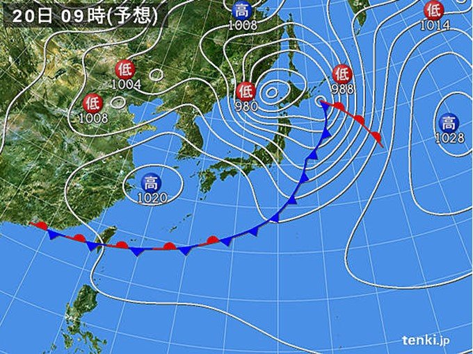 北海道や東北は大荒れ