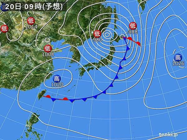 3連休　春分の日は大荒れに