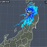 秋田県など東北に発達した雷雲　落雷も発生