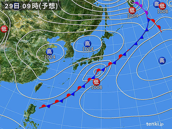 九州～近畿は天気回復へ　関東の雨は雪に