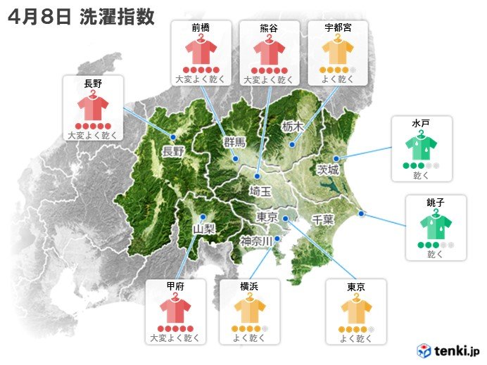 午後からは風が強く　洗濯物はしっかりと止めて