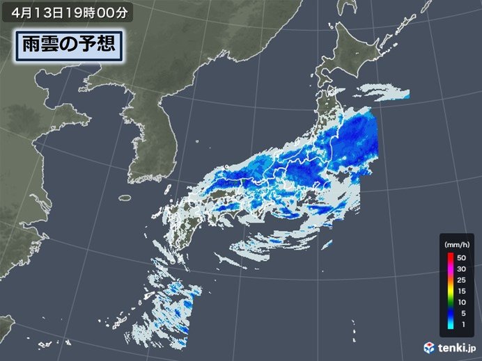 今夜も激しい雨や横殴りの雨注意 明日も強風は続く 日直予報士 2020年04月13日 日本気象協会 Tenki Jp