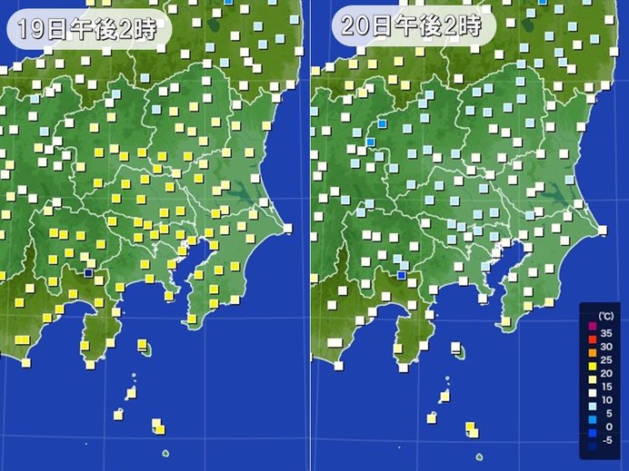 季節3か月逆戻り　関東で大幅気温ダウン