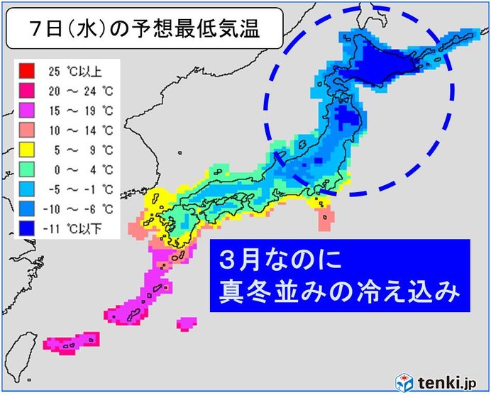 あす朝　3月なのに真冬並みの冷え込み