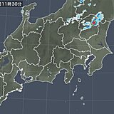 関東　北部で雨雲発生　このあと沿岸部に雨雲広がる