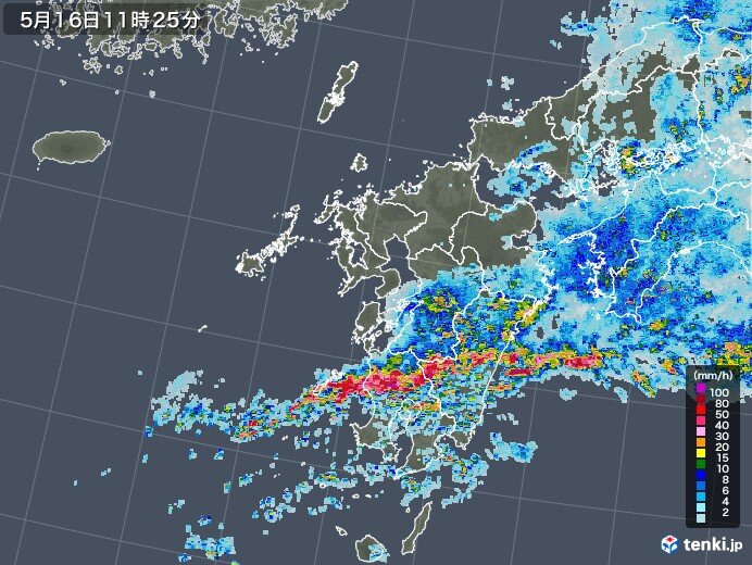 九州　たった半日でひと月分の雨　土砂災害に厳重警戒