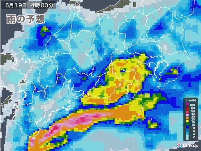 東海地方は今夜から19日朝にかけて大雨に警戒、あすは関東も激しい雨