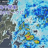 19日　東海や関東でザーザー降り　午後も急な雨に注意
