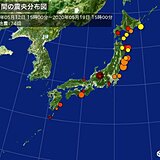 1週間の地震回数　ここ3日間で震度4が4回発生