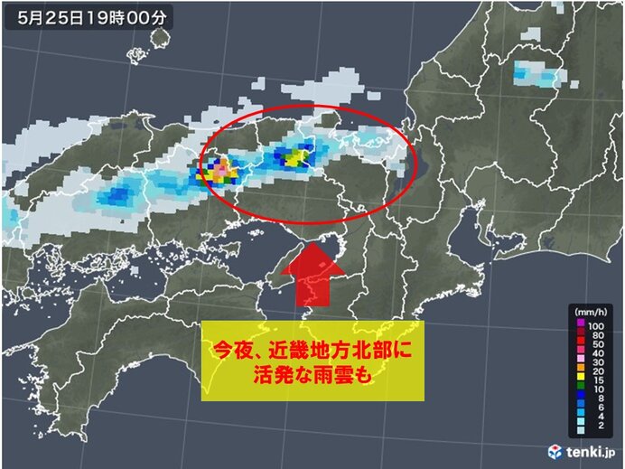 関西　25日は強い雨や落雷に注意