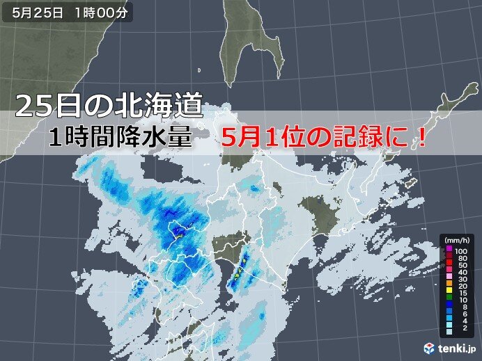 強くないけど一番強い?　北海道で5月1位の雨