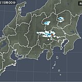 関東甲信　山沿いで雨雲や雷雲が発達中　平野部も雨に