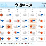 今週天気　ゆっくりと雨の季節の足音が