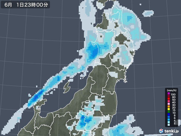 ピークは今夜遅く～あす明け方