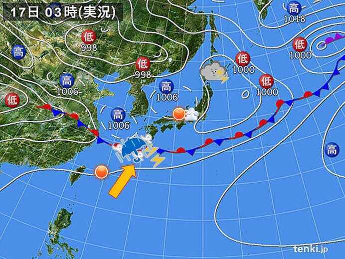 きょう17日の天気　四国から関東と東北南部　梅雨の晴れ間が続く所多い