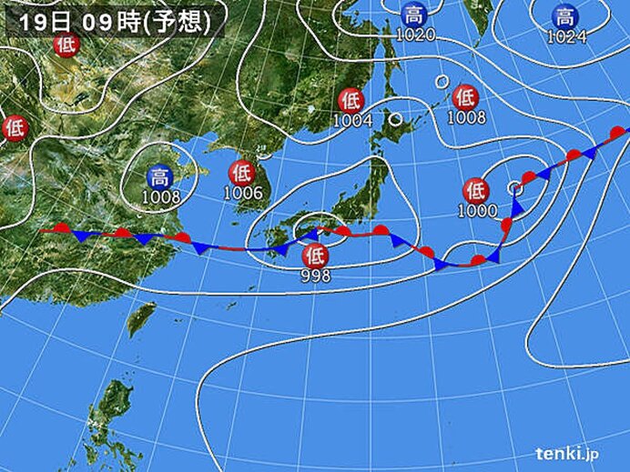 梅雨前線の活動が活発化