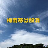 関東　梅雨寒は解消　前日より5℃以上高く　ムシムシした体感