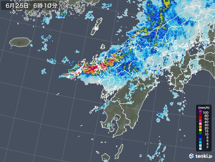 長崎県では記録的な雨に